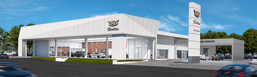 Outside of Cadillac Pasadena dealership