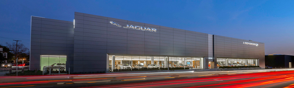 Outside of Land Rover Los Angeles dealership